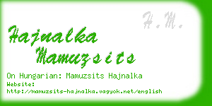 hajnalka mamuzsits business card